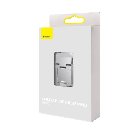 Podstawki nóżki do laptopa przyklejane składane 2szt. srebrny