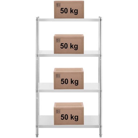 Regał metalowy magazynowy gastronomiczny do 200 kg 100 x 60 x 180 cm
