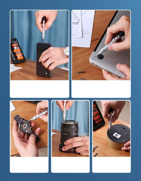 Śrubokręt serwisowy do telefonów zestaw wkrętów śrubokrętów bitów pentalobe 38w1 Śrubokręt serwisowy do telefonów zestaw wkrętów śrubokrętów bitów pentalobe 38w1