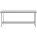 Stół roboczy gastronomiczny centralny z półką STAL 200 x 60 cm