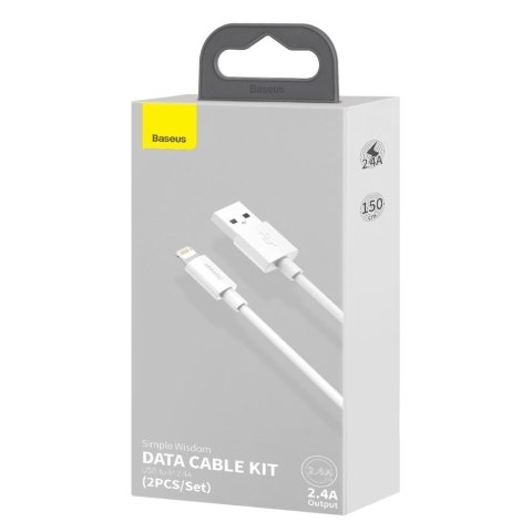 2x kabel USB Iphone Lightning szybkie ładowanie Power Delivery 1.5 m biały 2x kabel USB Iphone Lightning szybkie ładowanie Power Delivery 1.5 m biały