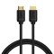 Kabel przewód HDMI 2.0 4K 60 Hz 3D HDR 18 Gbps 1 m czarny