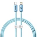 Kabel przewód USB-C Iphone Lightning szybkie ładowanie 20W 1.2m niebieski