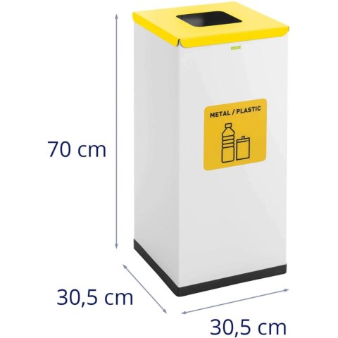 Kosz pojemnik do segregacji sortowania śmieci odpadów 60 l - metal plastik Kosz pojemnik do segregacji sortowania śmieci odpadów 60 l - metal plastik