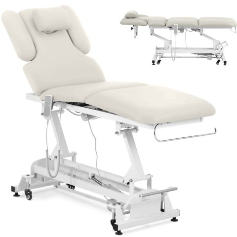 Łóżko stół kosmetyczny do masażu elektryczny 3 silniki 250 kg NANTES - beżowy Łóżko stół kosmetyczny do masażu elektryczny 3 silniki 250 kg NANTES - beżowy