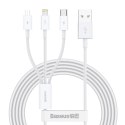 Superior 3w1 kabel USB Iphone Lightning USB-C microUSB 3.5 A 1.5 m Biały Superior 3w1 kabel USB Iphone Lightning USB-C microUSB 3.5 A 1.5 m Biały