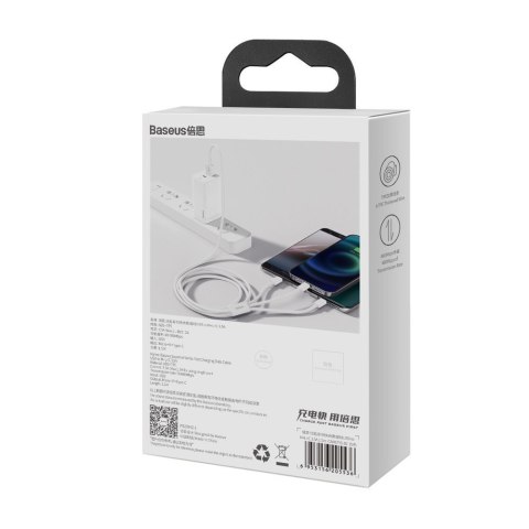 Superior 3w1 kabel USB Iphone Lightning USB-C microUSB 3.5 A 1.5 m Biały Superior 3w1 kabel USB Iphone Lightning USB-C microUSB 3.5 A 1.5 m Biały