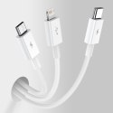 Superior 3w1 kabel USB Iphone Lightning USB-C microUSB 3.5 A 1.5 m Biały Superior 3w1 kabel USB Iphone Lightning USB-C microUSB 3.5 A 1.5 m Biały