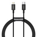 Superior kabel przewód USB-C Iphone Lightning do szybkiego ładowania 20W 1m czarny Superior kabel przewód USB-C Iphone Lightning do szybkiego ładowania 20W 1m czarny