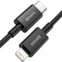 Superior kabel przewód USB-C Iphone Lightning do szybkiego ładowania 20W 1m czarny Superior kabel przewód USB-C Iphone Lightning do szybkiego ładowania 20W 1m czarny