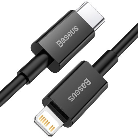 Superior kabel przewód USB-C Iphone Lightning do szybkiego ładowania 20W 1m czarny Superior kabel przewód USB-C Iphone Lightning do szybkiego ładowania 20W 1m czarny