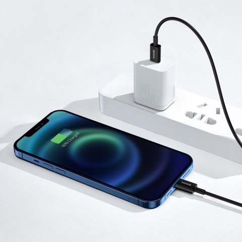 Superior kabel przewód USB-C Iphone Lightning do szybkiego ładowania 20W 1m czarny Superior kabel przewód USB-C Iphone Lightning do szybkiego ładowania 20W 1m czarny