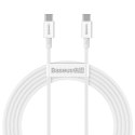 Superior kabel przewód USB-C USB-C Quick Charge FCP 100W 5A 20V 2m biały Superior kabel przewód USB-C USB-C Quick Charge FCP 100W 5A 20V 2m biały