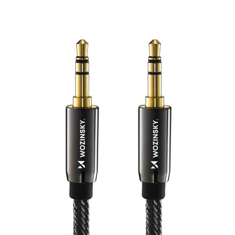 Uniwersalny kabel przewód mini jack AUX 3m czarny Uniwersalny kabel przewód mini jack AUX 3m czarny