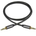 Uniwersalny kabel przewód mini jack AUX 3m czarny Uniwersalny kabel przewód mini jack AUX 3m czarny