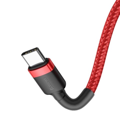 Wytrzymały elastyczny kabel przewód USB-C PD PD 2.0 60W 20V 3A QC3.0 2M czerwony Wytrzymały elastyczny kabel przewód USB-C PD PD 2.0 60W 20V 3A QC3.0 2M czerwony