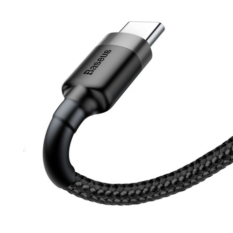 Wytrzymały elastyczny kabel przewód USB USB-C QC3.0 2A 2M czarno-szary Wytrzymały elastyczny kabel przewód USB USB-C QC3.0 2A 2M czarno-szary
