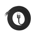 Wytrzymały elastyczny kabel przewód USB USB-C QC3.0 2A 2M czarno-szary Wytrzymały elastyczny kabel przewód USB USB-C QC3.0 2A 2M czarno-szary
