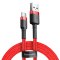 Wytrzymały elastyczny kabel przewód USB USB-C QC3.0 2A 2M czerwony