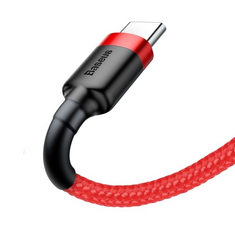 Wytrzymały elastyczny kabel przewód USB USB-C QC3.0 2A 2M czerwony Wytrzymały elastyczny kabel przewód USB USB-C QC3.0 2A 2M czerwony