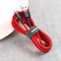 Wytrzymały elastyczny kabel przewód USB USB-C QC3.0 2A 2M czerwony Wytrzymały elastyczny kabel przewód USB USB-C QC3.0 2A 2M czerwony