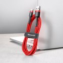 Wytrzymały elastyczny kabel przewód USB USB-C QC3.0 2A 2M czerwony Wytrzymały elastyczny kabel przewód USB USB-C QC3.0 2A 2M czerwony