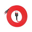 Wytrzymały elastyczny kabel przewód USB USB-C QC3.0 2A 2M czerwony Wytrzymały elastyczny kabel przewód USB USB-C QC3.0 2A 2M czerwony