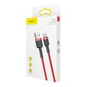 Wytrzymały elastyczny kabel przewód USB USB-C QC3.0 2A 2M czerwony Wytrzymały elastyczny kabel przewód USB USB-C QC3.0 2A 2M czerwony