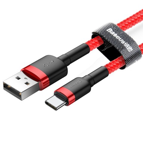 Wytrzymały elastyczny kabel przewód USB USB-C QC3.0 3A 1M czerwony Wytrzymały elastyczny kabel przewód USB USB-C QC3.0 3A 1M czerwony