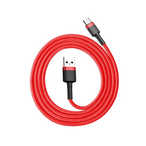 Wytrzymały elastyczny kabel przewód USB USB-C QC3.0 3A 1M czerwony Wytrzymały elastyczny kabel przewód USB USB-C QC3.0 3A 1M czerwony