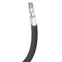 Wytrzymały kabel przewód w materiałowym oplocie USB Iphone Lightning 1.2M czarny Wytrzymały kabel przewód w materiałowym oplocie USB Iphone Lightning 1.2M czarny