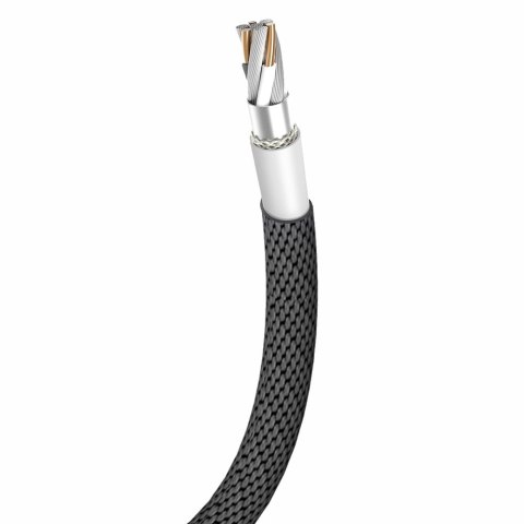 Wytrzymały kabel przewód w materiałowym oplocie USB Iphone Lightning 1.2M czarny Wytrzymały kabel przewód w materiałowym oplocie USB Iphone Lightning 1.2M czarny