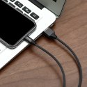 Wytrzymały kabel przewód w materiałowym oplocie USB Iphone Lightning 1.2M czarny Wytrzymały kabel przewód w materiałowym oplocie USB Iphone Lightning 1.2M czarny