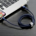 Wytrzymały nylonowy kabel przewód USB Iphone Lightning QC3.0 1.5A 2M niebieski Wytrzymały nylonowy kabel przewód USB Iphone Lightning QC3.0 1.5A 2M niebieski