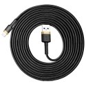 Wytrzymały nylonowy kabel przewód USB Iphone Lightning QC3.0 2A 3M czarno-złoty Wytrzymały nylonowy kabel przewód USB Iphone Lightning QC3.0 2A 3M czarno-złoty