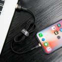 Wytrzymały nylonowy kabel przewód USB Iphone Lightning QC3.0 2A 3M czarno-złoty Wytrzymały nylonowy kabel przewód USB Iphone Lightning QC3.0 2A 3M czarno-złoty