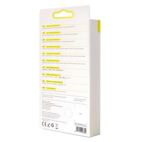 Wytrzymały nylonowy kabel przewód USB Iphone Lightning QC3.0 2A 3M czarno-złoty Wytrzymały nylonowy kabel przewód USB Iphone Lightning QC3.0 2A 3M czarno-złoty