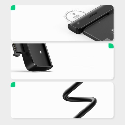 Adapter przejściówka dysku HDD SSD 2.5'' SATA III 3.0 na USB-C - czarny Adapter przejściówka dysku HDD SSD 2.5'' SATA III 3.0 na USB-C - czarny