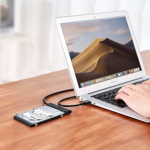 Adapter przejściówka dysku HDD SSD 2.5'' SATA III 3.0 na USB-C - czarny Adapter przejściówka dysku HDD SSD 2.5'' SATA III 3.0 na USB-C - czarny