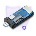 Czytnik kart pamięci SD / micro SD / CF / MS wtyczka USB 3.0 - szary Czytnik kart pamięci SD / micro SD / CF / MS wtyczka USB 3.0 - szary