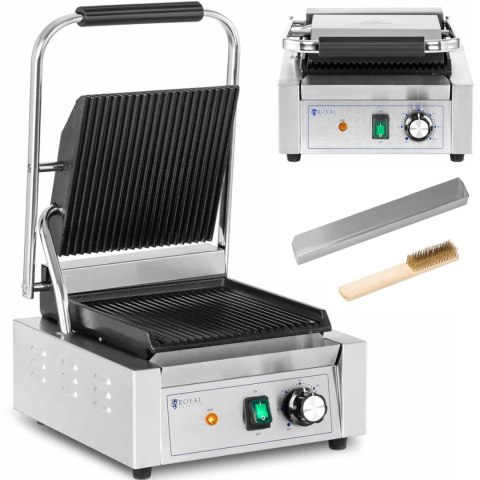 Grill kontaktowy elektryczny ryflowany 23 x 22 cm 1800 W Grill kontaktowy elektryczny ryflowany 23 x 22 cm 1800 W