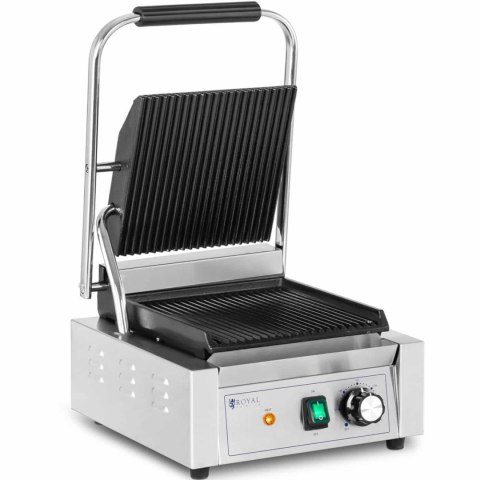 Grill kontaktowy elektryczny ryflowany 23 x 22 cm 1800 W Grill kontaktowy elektryczny ryflowany 23 x 22 cm 1800 W