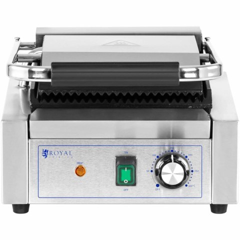 Grill kontaktowy elektryczny ryflowany 23 x 22 cm 1800 W Grill kontaktowy elektryczny ryflowany 23 x 22 cm 1800 W