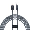 Kabel przewód do iPhone USB-C - Lightning Power Delivery 20W 2m - szary