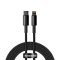 Kabel przewód do iPhone USB-C - Lightning szybkie ładowanie 20W 2m - cały czarny