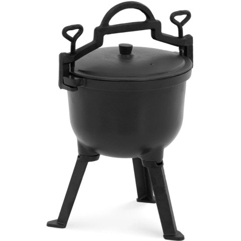 Kociołek garnek żeliwny emaliowany myśliwski z pokrywką nad ognisko 4 l Kociołek garnek żeliwny emaliowany myśliwski z pokrywką nad ognisko 4 l