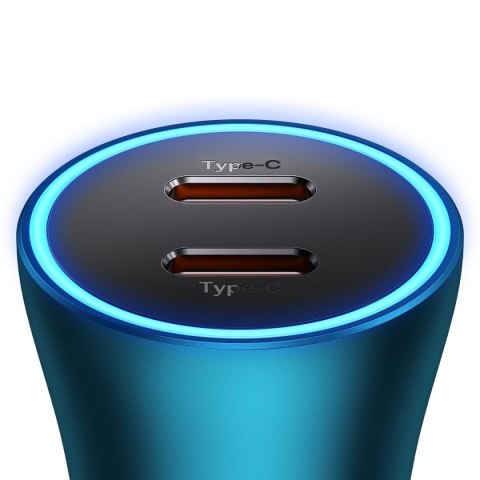 Ładowarka samochodowa Golden Contactor Pro 2x USB-C 40W - niebieski