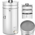 Odstojnik do miodu stalowy z sitkiem pokrywką i zaworem 100 l Odstojnik do miodu stalowy z sitkiem pokrywką i zaworem 100 l