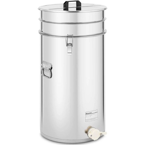 Odstojnik do miodu stalowy z sitkiem pokrywką i zaworem 100 l Odstojnik do miodu stalowy z sitkiem pokrywką i zaworem 100 l