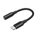 Przejściówka do słuchawek USB-C na 3.5mm Mini Jack 10cm - czarny Przejściówka do słuchawek USB-C na 3.5mm Mini Jack 10cm - czarny